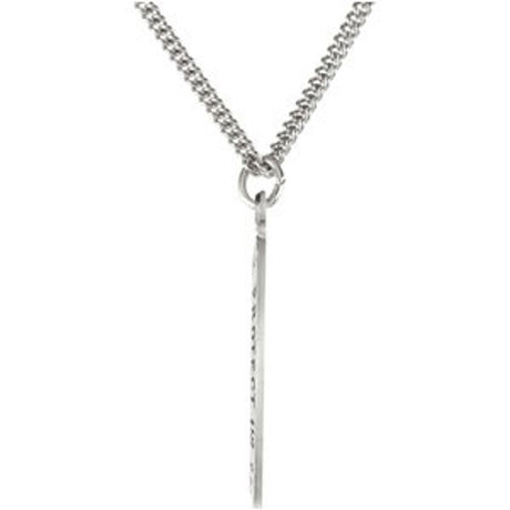 Sterling Silver 21.5x14.5 mm Oval St. Christopher 18" Necklace 