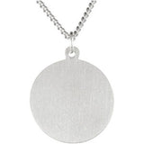 Sterling Silver 18 mm St. Michael Medal 18" Necklace