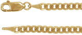 14K Yellow Gold 3 mm Curb 24" Chain
