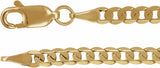 14K Yellow Gold 3 mm Curb 7" Chain
