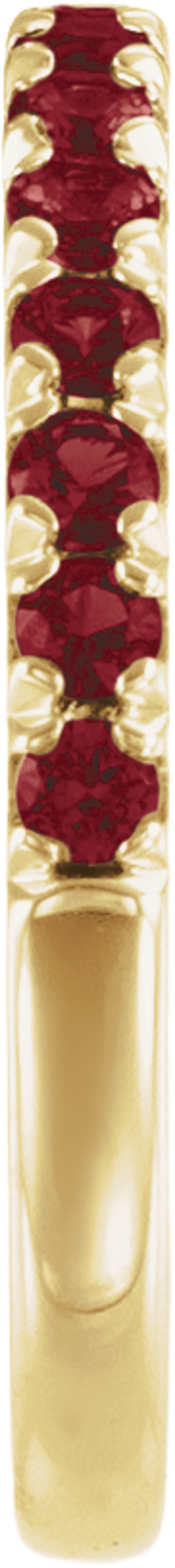 14K Yellow Gold Natural Mozambique Garnet Stackable Ring
