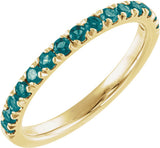 14K Yellow Gold Lab-Grown Alexandrite Stackable Ring