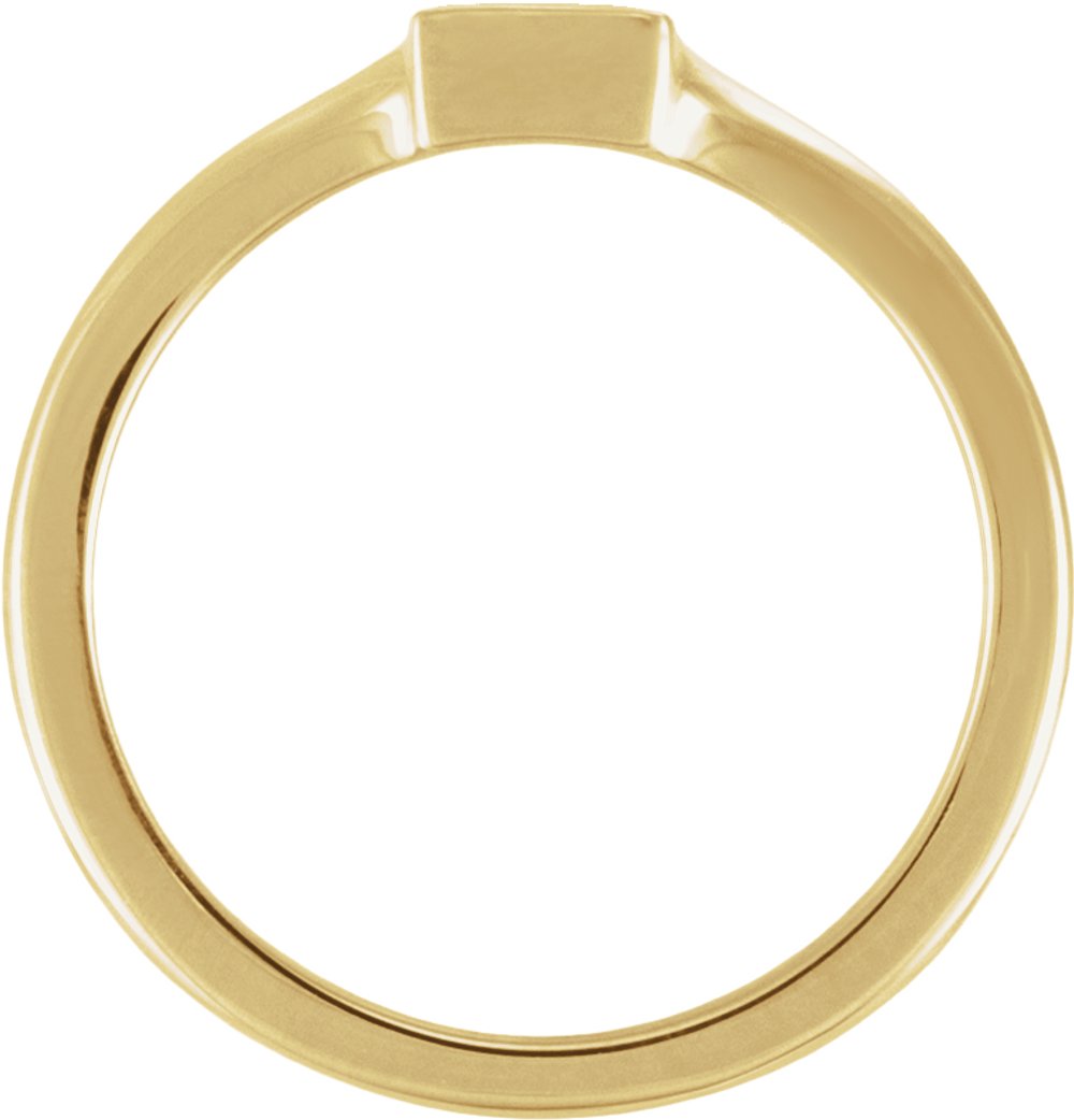 10K Yellow Gold Engravable Square Tapered Signet Ring