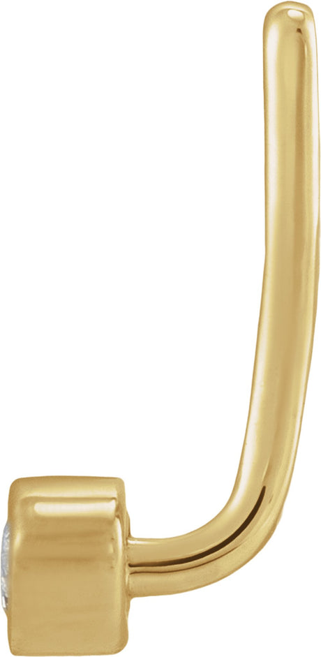 14K Yellow Gold 1/6 CTW Natural Diamond Front-Back Solitaire Earring Jackets