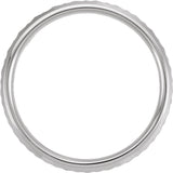 14K White Gold 6 mm Patterned Band Size 10