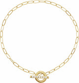 14K Yellow Gold 1/10 CTW Natural Diamond Toggle 7" Bracelet