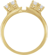 14K Yellow Gold 1/4 CTW Lab-Grown Diamond Wrap-Style Ring Enhancer