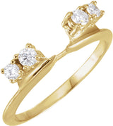 14K Yellow Gold 1/4 CTW Lab-Grown Diamond Wrap-Style Ring Enhancer