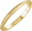 14K Yellow Gold 2 mm Milgrain Geometric Band Size 5