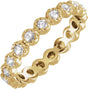 14K Yellow Gold 1/2 CTW Natural Diamond Rose-Cut Eternity Band Size 7