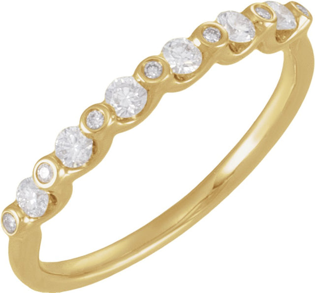 14K Yellow Gold 1/3 CTW Lab-Grown Diamond Anniversary Band