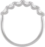 14K White Gold 1/3 CTW Natural Diamond Anniversary Band