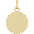 14K Yellow Gold Engravable Disc Pendant