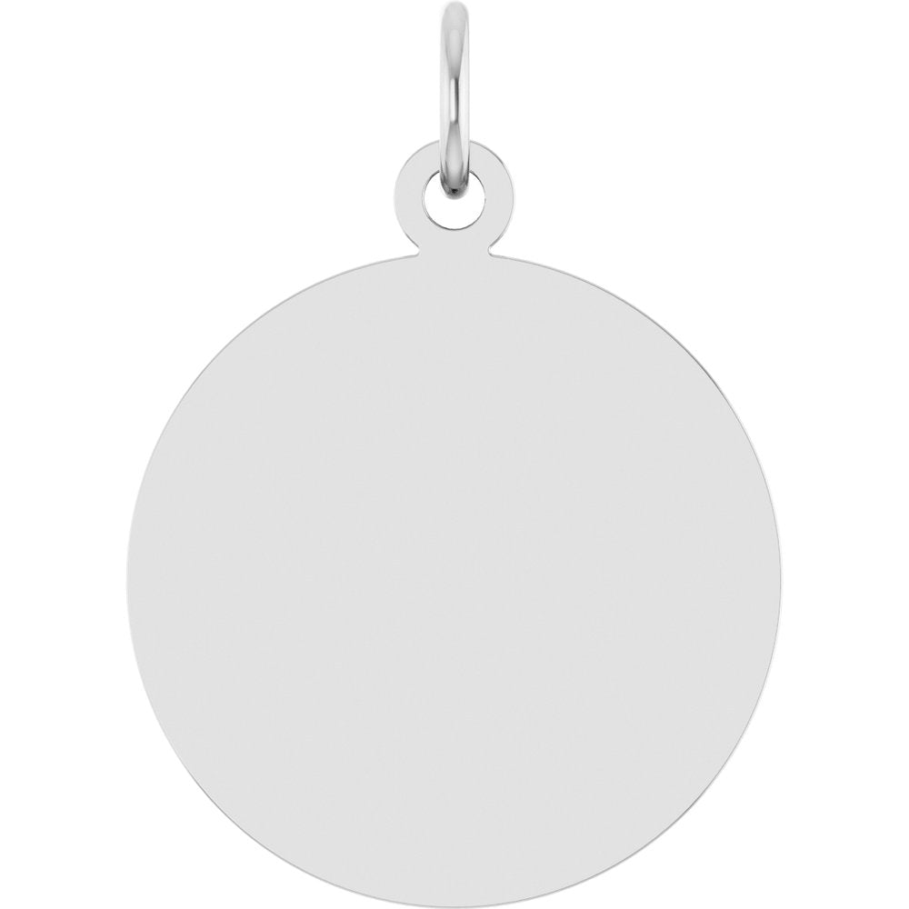 Sterling Silver Engravable Disc Pendant