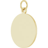 14K Yellow Gold Engravable Disc Pendant