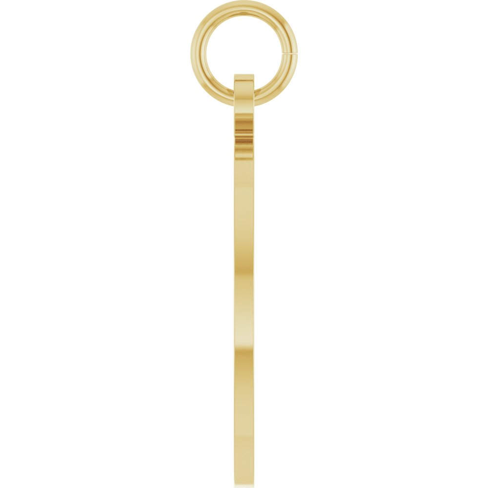 14K Yellow Gold Engravable Disc Pendant