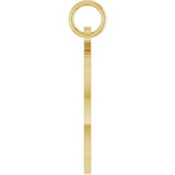 14K Yellow Gold Engravable Disc Pendant