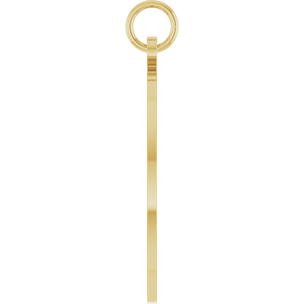 14K Yellow Gold Engravable Disc Pendant