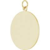 14K Yellow Gold Engravable Disc Pendant