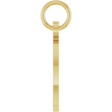 14K Yellow Gold Engravable Oval Disc Pendant