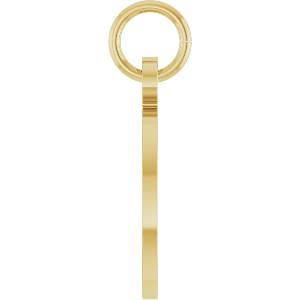 10K Yellow Gold Engravable Oval Disc Pendant