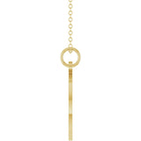 14K Yellow Gold Engravable Round Disc 18" Necklace