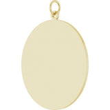 14K Yellow Gold Engravable Disc Pendant