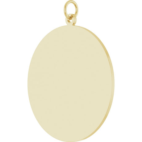 14K Yellow Gold Engravable Disc Pendant