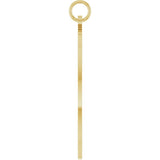 14K Yellow Gold Engravable Disc Pendant