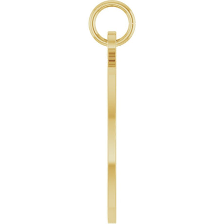 10K Yellow Gold Engravable Oval Disc Pendant