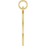 14K Yellow Gold Engravable Oval Disc Pendant