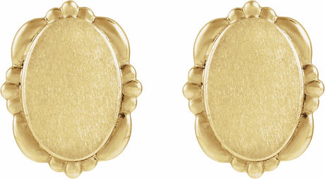 10K Yellow Gold Vintage-Inspired Earrings