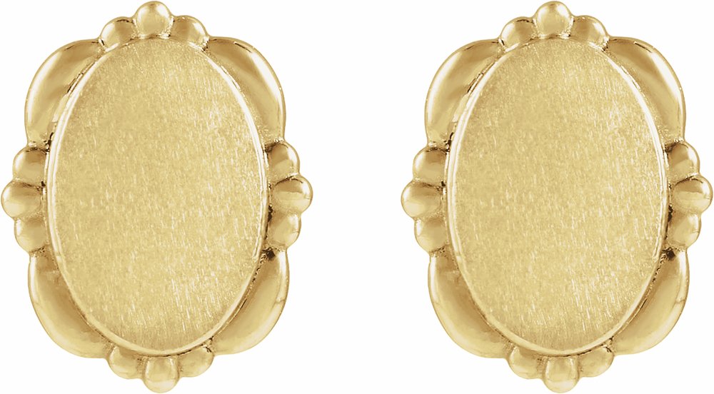 14K Yellow Gold Vintage-Inspired Earrings