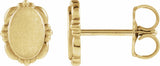 14K Yellow Gold Vintage-Inspired Earrings