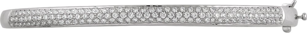 14K White Gold 1 CTW Natural Diamond Pavé-Style 7" Bracelet