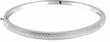 14K White 1 CTW Natural Diamond Pavé 7" Bracelet