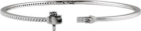 14K White Gold 1/2 CTW Natural Diamond Pavé-Style 7" Bracelet