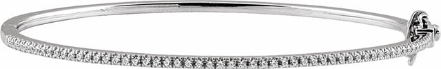 14K White Gold 1/2 CTW Natural Diamond Pavé-Style 7" Bracelet