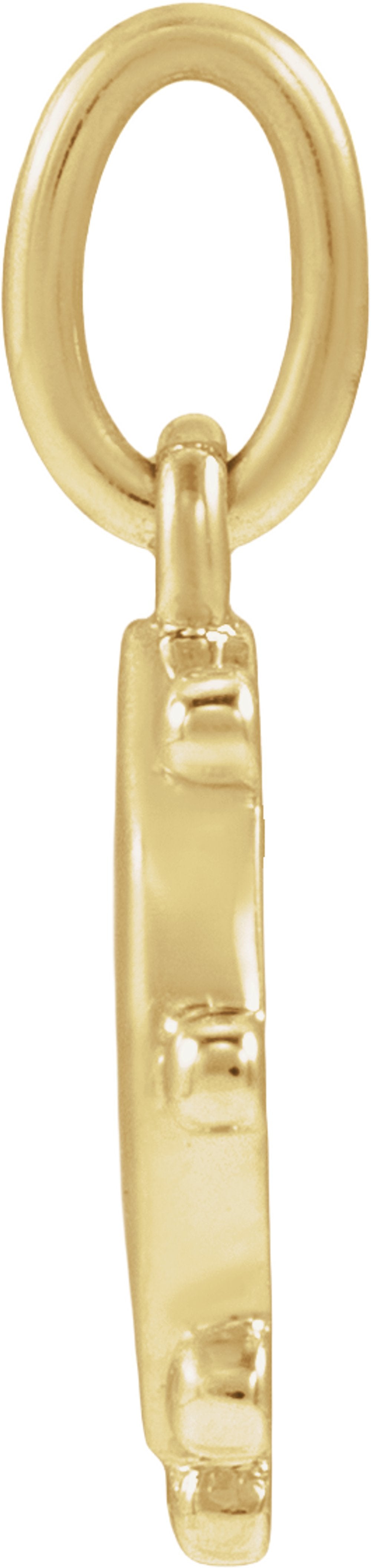 14K Yellow Gold Engravable Beaded Pendant