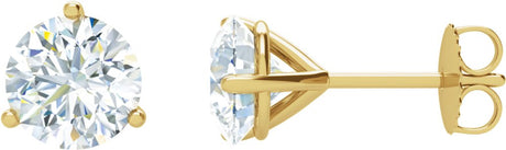 14K Yellow Gold 1 CTW Natural Diamond Stud Earrings