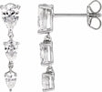 14K White Gold 1 1/4 CTW Lab-Grown Diamond Earrings