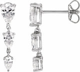 14K White Gold 1 1/4 CTW Lab-Grown Diamond Earrings