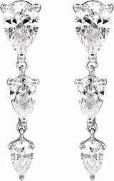 14K White Gold 1 1/4 CTW Lab-Grown Diamond Earrings