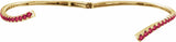 14K Yellow Gold Lab-Grown Ruby Graduated Bypass Cuff 7 1/4" Bracelet