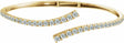 14K Yellow Gold 2 5/8 CTW Lab-Grown Diamond Graduated Bypass Cuff 7" Bracelet