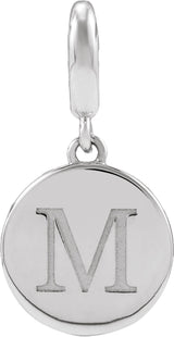 Sterling Silver Engravable Disc Charm/Pendant