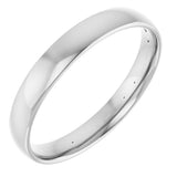14K White Gold 3 mm Ultra-Lightweight Comfort-Fit European-Style Band Size 7