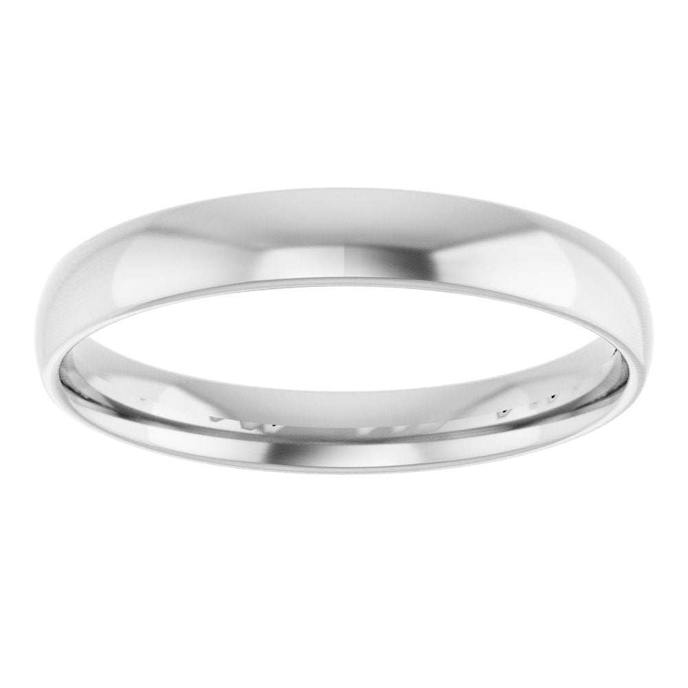 14K White Gold 3 mm Ultra-Lightweight Comfort-Fit European-Style Band Size 7