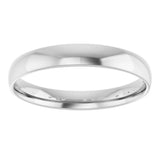 14K White Gold 3 mm Ultra-Lightweight Comfort-Fit European-Style Band Size 7