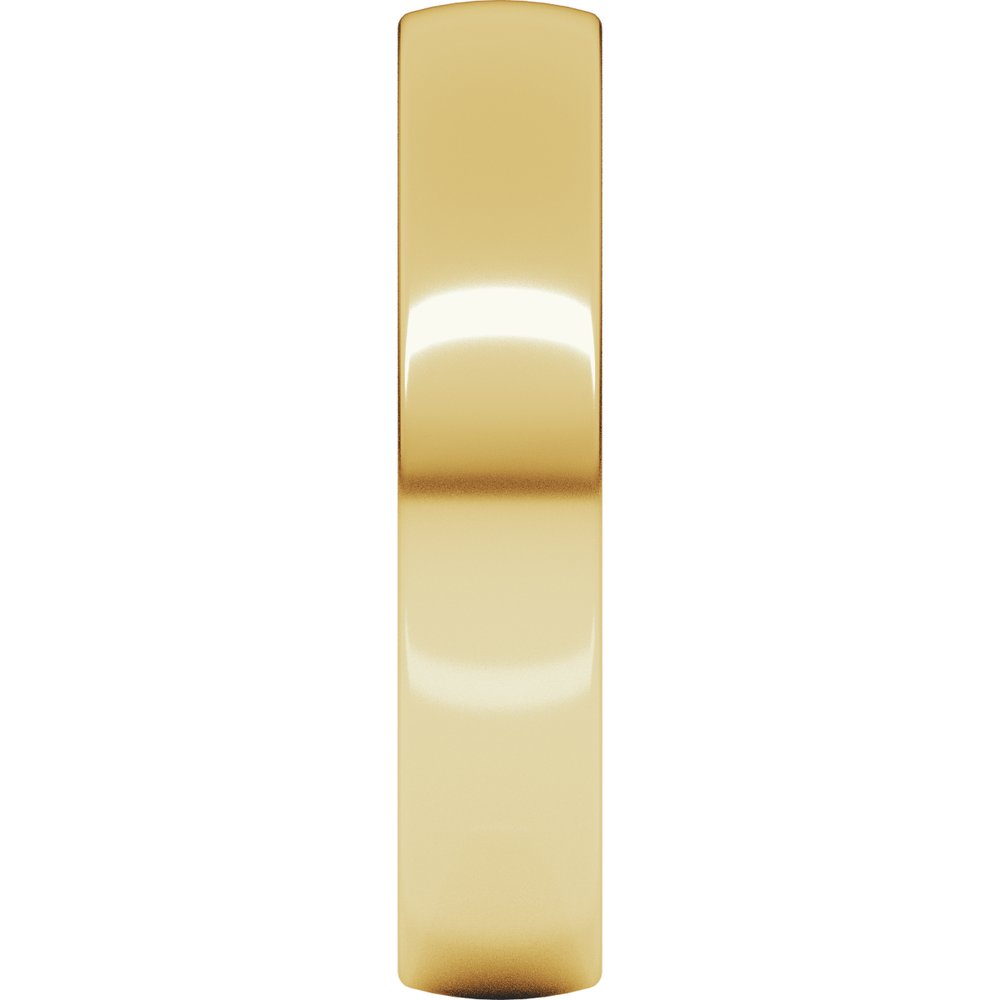 10K Yellow Gold 4 mm Ultra-Lightweight Comfort-Fit European-Style Band Size 7